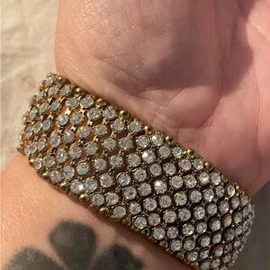 Badass Rhinestone Mesh Bracelet—Shine Like Hell